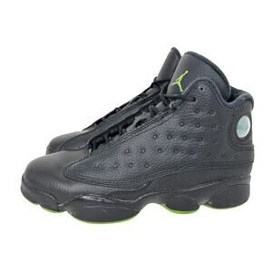 Nike Air Jordan 13 Retro Basketball Shoes 414574-042 Black Green Boys‎ Size 6Y